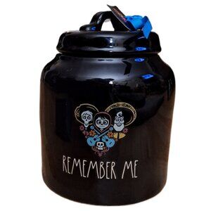 Rae Dunn Remember Me Black Limited-Editio Ceramic 7" Canister NWT